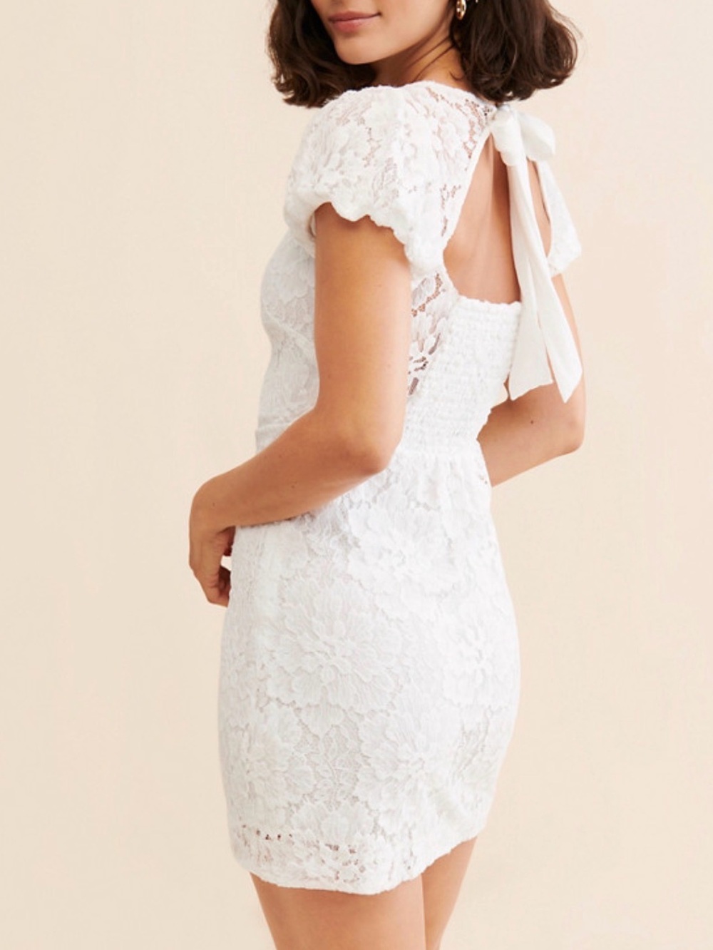 NWT Free People Hailee Lace Minidress in Ivory, M